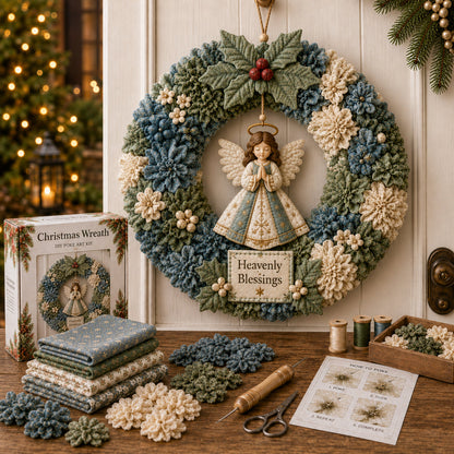 🔥50% Off Last Day🎄 3D Fabric Poke Wreath DIY Kit