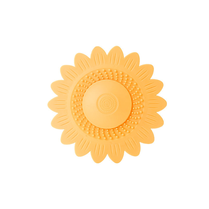 🌻4PCS-Sunflower Silicone Drain Cover| Hair Catcher & Anti-odor Stopper