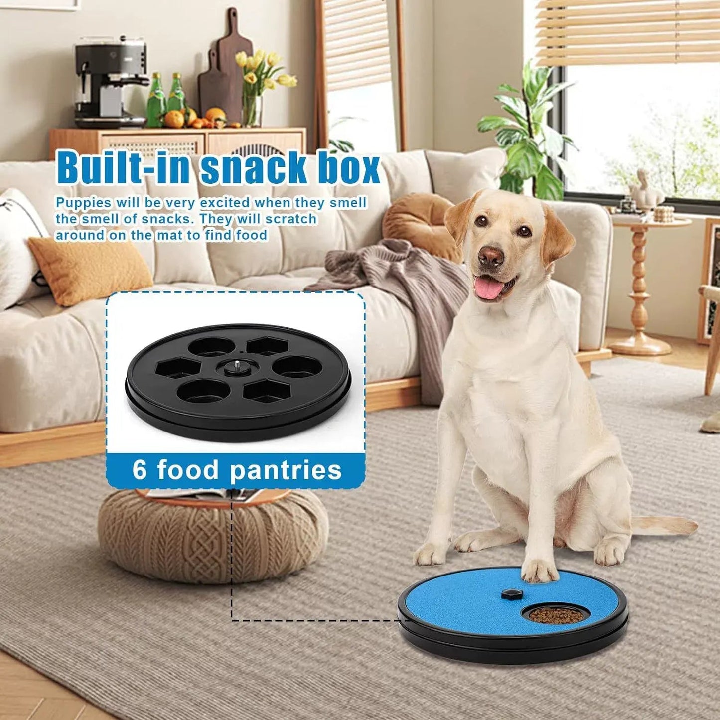 🦮3‑in‑1 Interactive Dog Nail Grinding & Treat Feeding Turntable