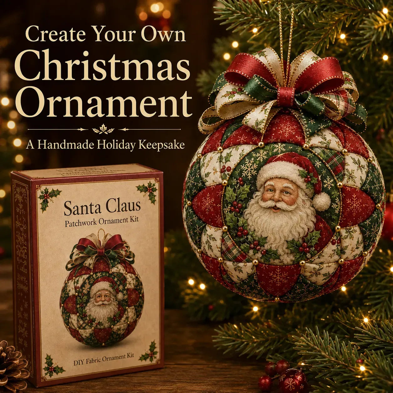 🎄 DIY Christmas Patchwork Ball Decorations – 6 Designs