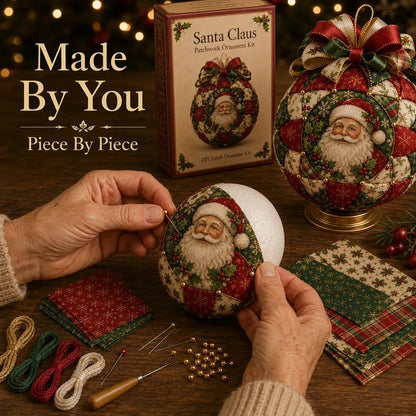 🎄 DIY Christmas Patchwork Ball Decorations – 6 Designs