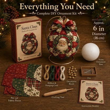🎄 DIY Christmas Patchwork Ball Decorations – 6 Designs