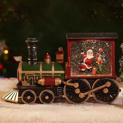 🎄Christmas train ornament with snowflake lights❄️