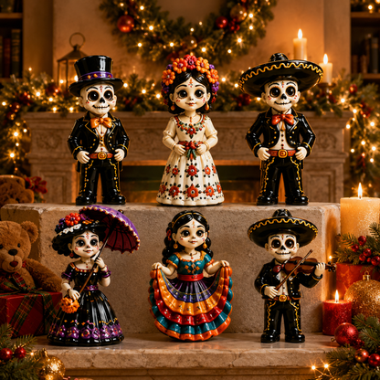 High-quality miniature model ✨2026 Day of the Dead Advent Calendar - 24 Days of My stery Collectible Figurines,Sugar Skull characters &Festive Holiday Surprises