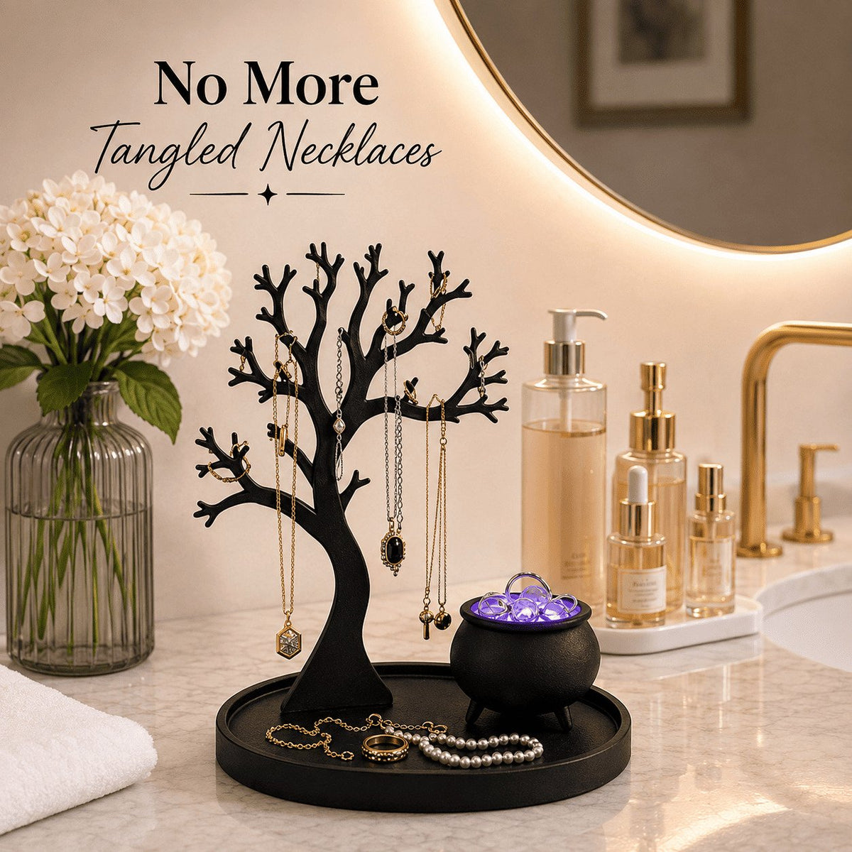 🔥Last Day 50% OFF - 💍✨Illuminated Jewelry Tree Organizer