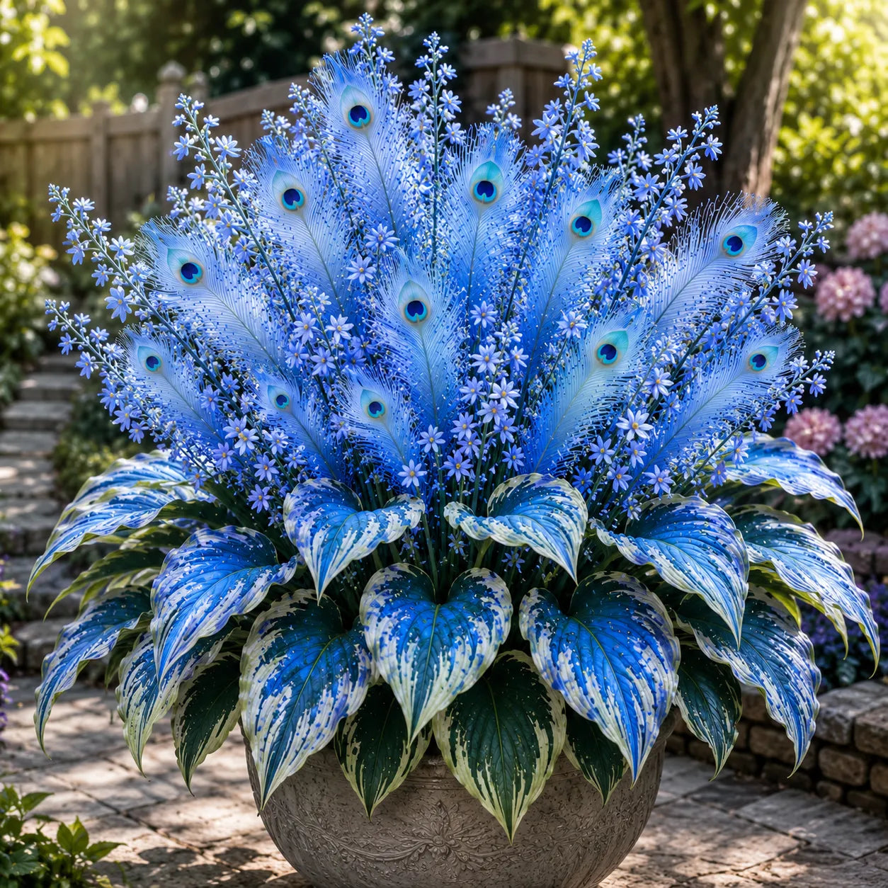🦚 Rare Peacock Flame Hosta – A Shade-Loving Beauty That Gets Better Every Year