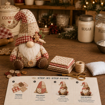 🎁 DIY Patchwork Gnome Kit – Create Your Own Cozy Decor