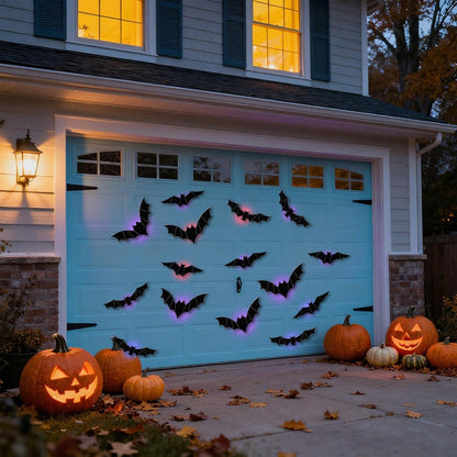 🦇3D LED Glowing Bat Stickers | Halloween Decorations