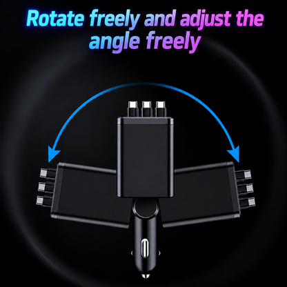 ⚡7-in-1 Retractable Car Charger
