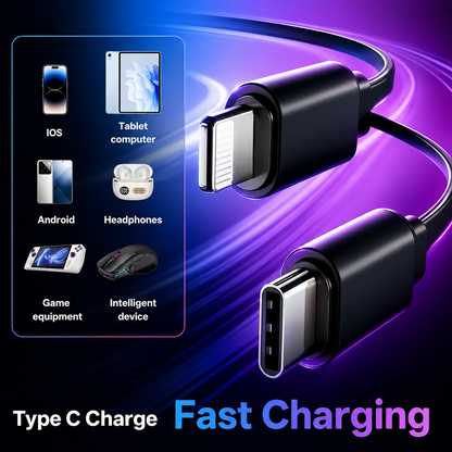 ⚡7-in-1 Retractable Car Charger