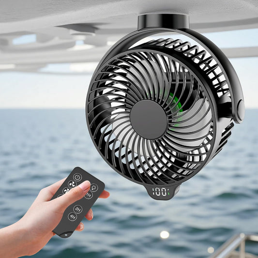 🧲 Multi-Function Magnetic Rechargeable Mini Fan with Night Light & Remote Control