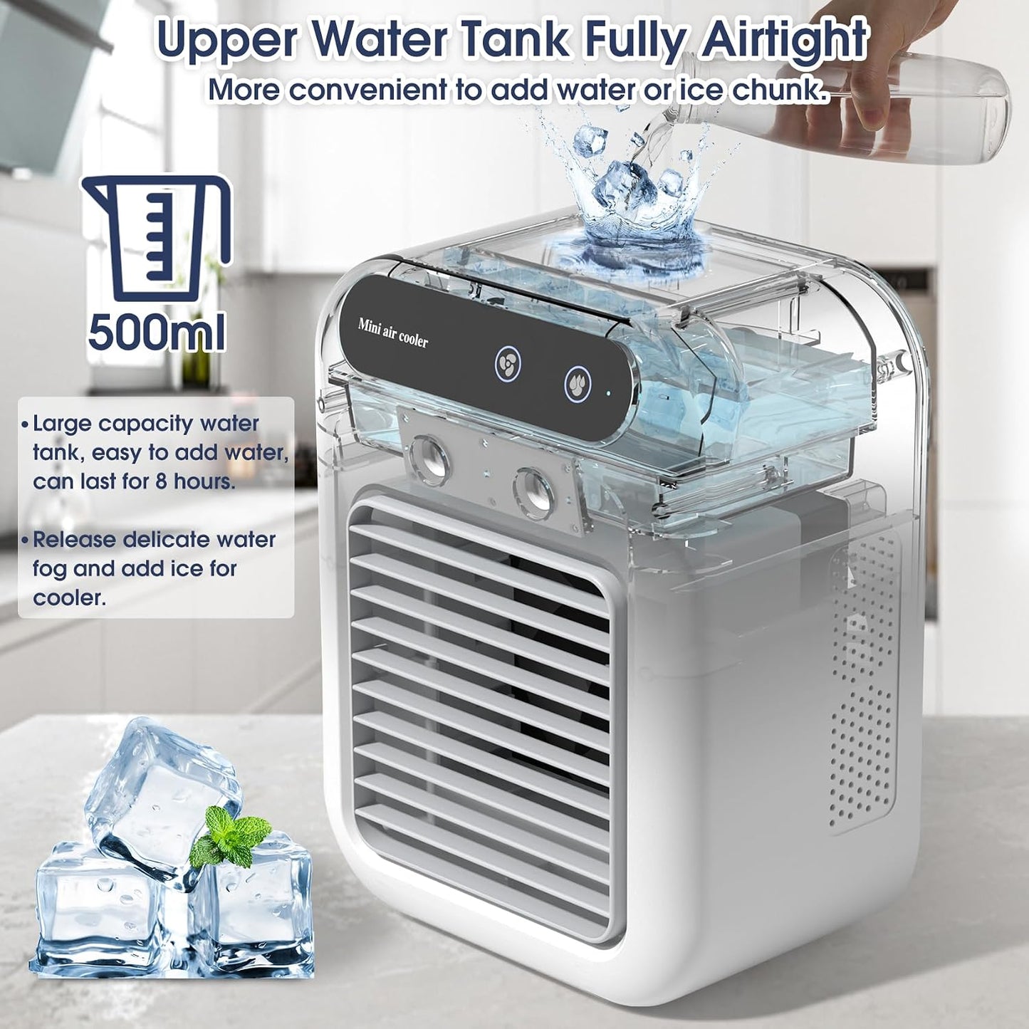 💨Portable USB Desktop Humidifying Cooling Fan