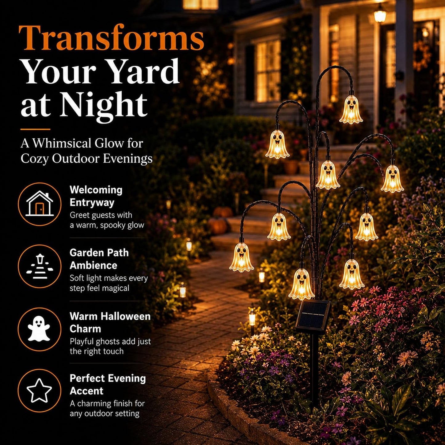 🎃Halloween Solar Tree Stump Light