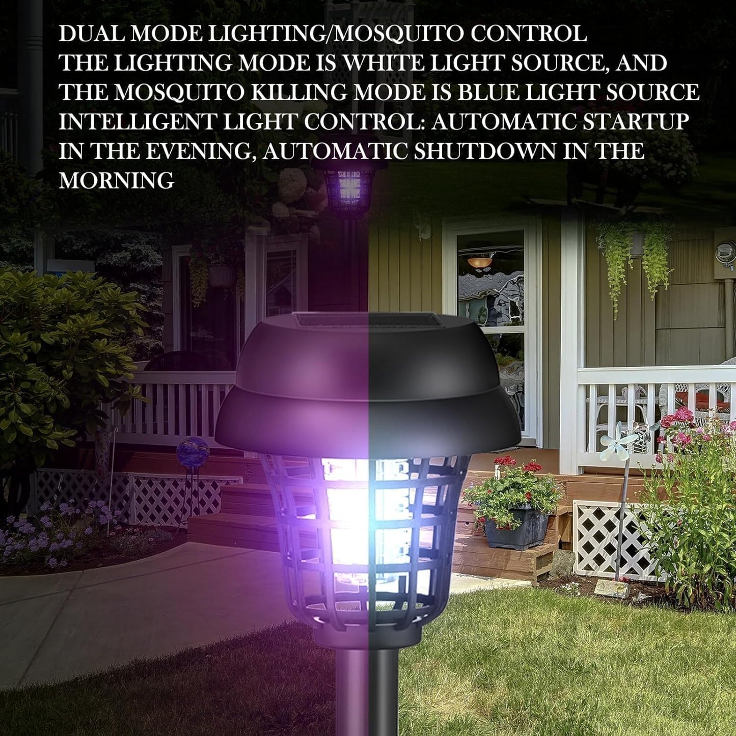 4 Pcs  Outdoor Solar Mosquito Killer Lamp for Lawns
