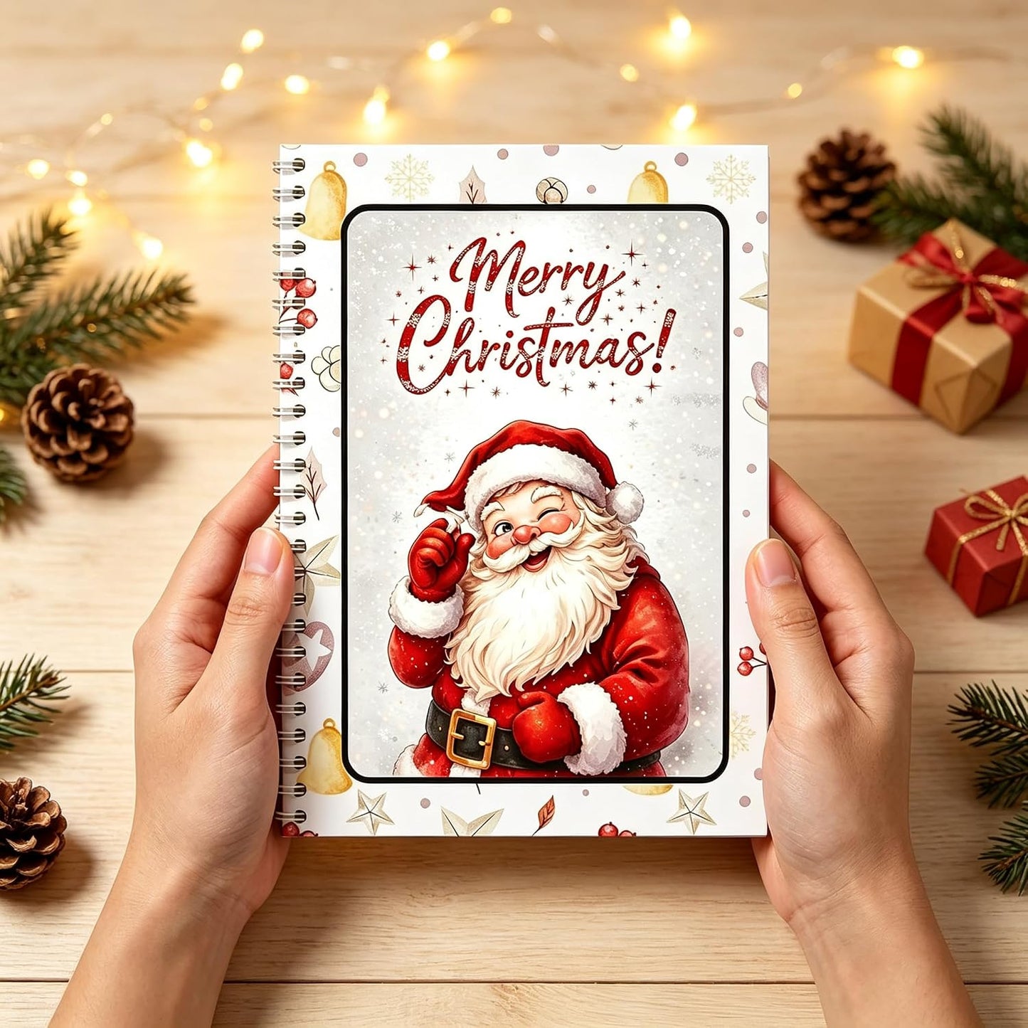 🎄 Holographic Christmas Gift Card Book – A Surprise on Every Page (Durable Hardcover Edition) 🎉