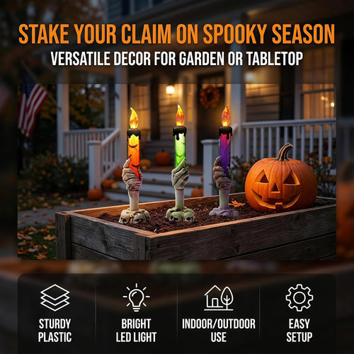 💀🕯️ Skeleton Hand LED Halloween Candle Light