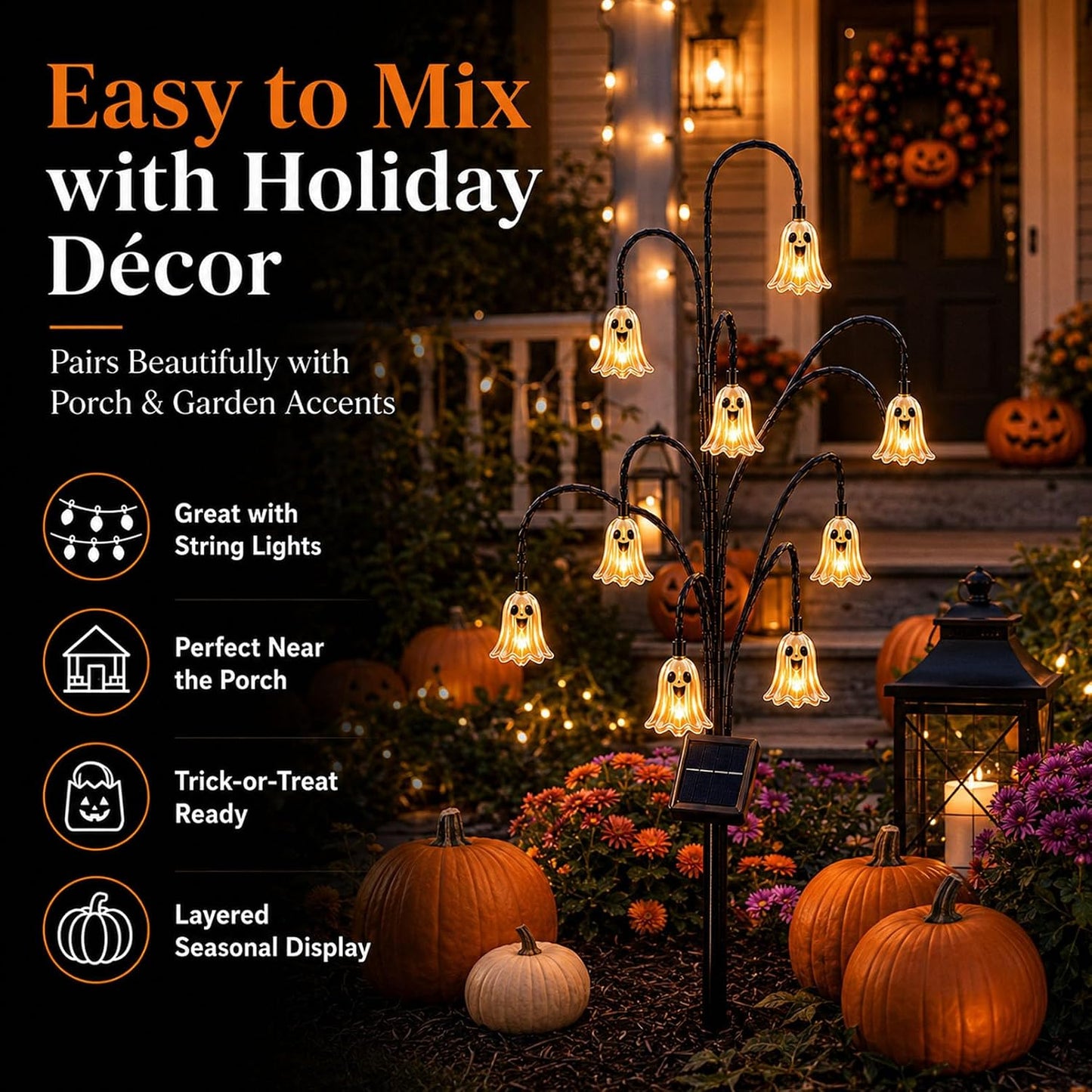 🎃Halloween Solar Tree Stump Light