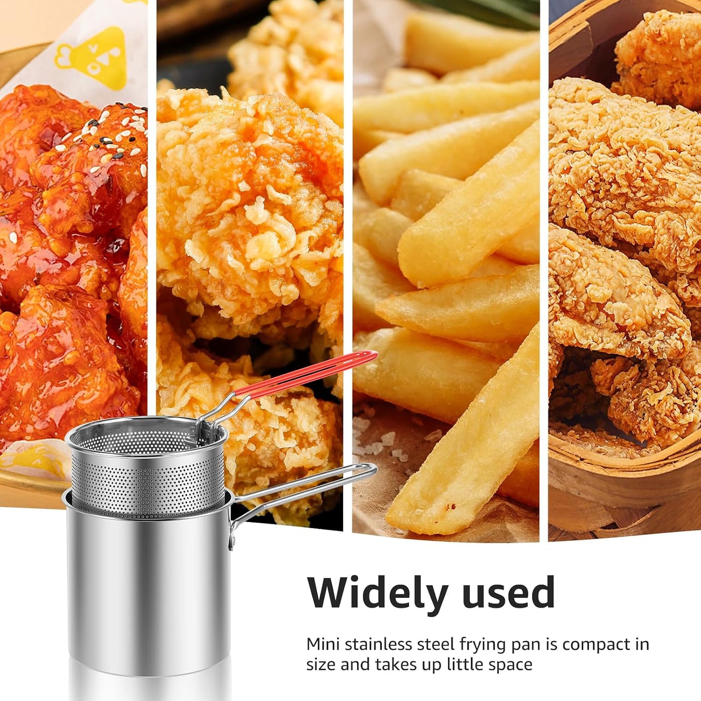 🔥304 Stainless Steel Multifuntional Fryer