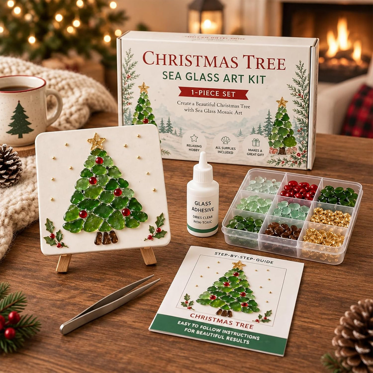 🎄Christmas Sea Glass Art Kit