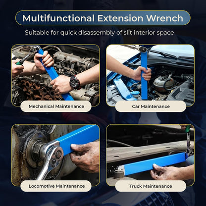 🔧Impact-Ready Offset Wrench Extender with Universal Drive Adapters for Tight Spaces