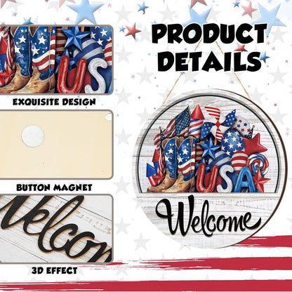 🧲 Interchangeable Magnetic Seasonal Welcome Door Sign|16-Piece Interchangeable Welcome Sign Set