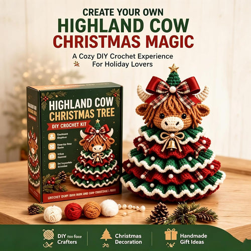 🎄Crochet Animal Christmas Tree DIY Kit – Stitch a Little Christmas Magic