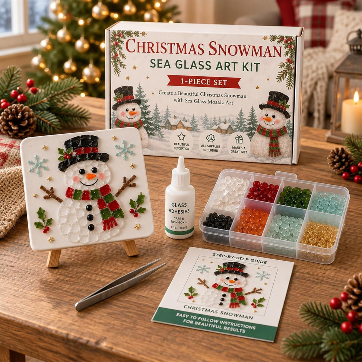 🎄Christmas Sea Glass Art Kit