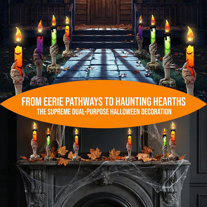 💀🕯️ Skeleton Hand LED Halloween Candle Light