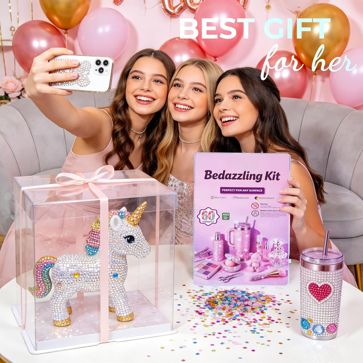 ✨DIY Bedazzling Rhinestone Kit-Suitable for decorating crafts, water bottles, shoes, and phone cases.