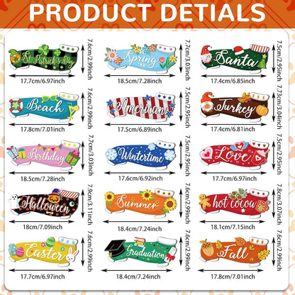 🐕Dachshund Interchangeable Seasonal Welcome Sign