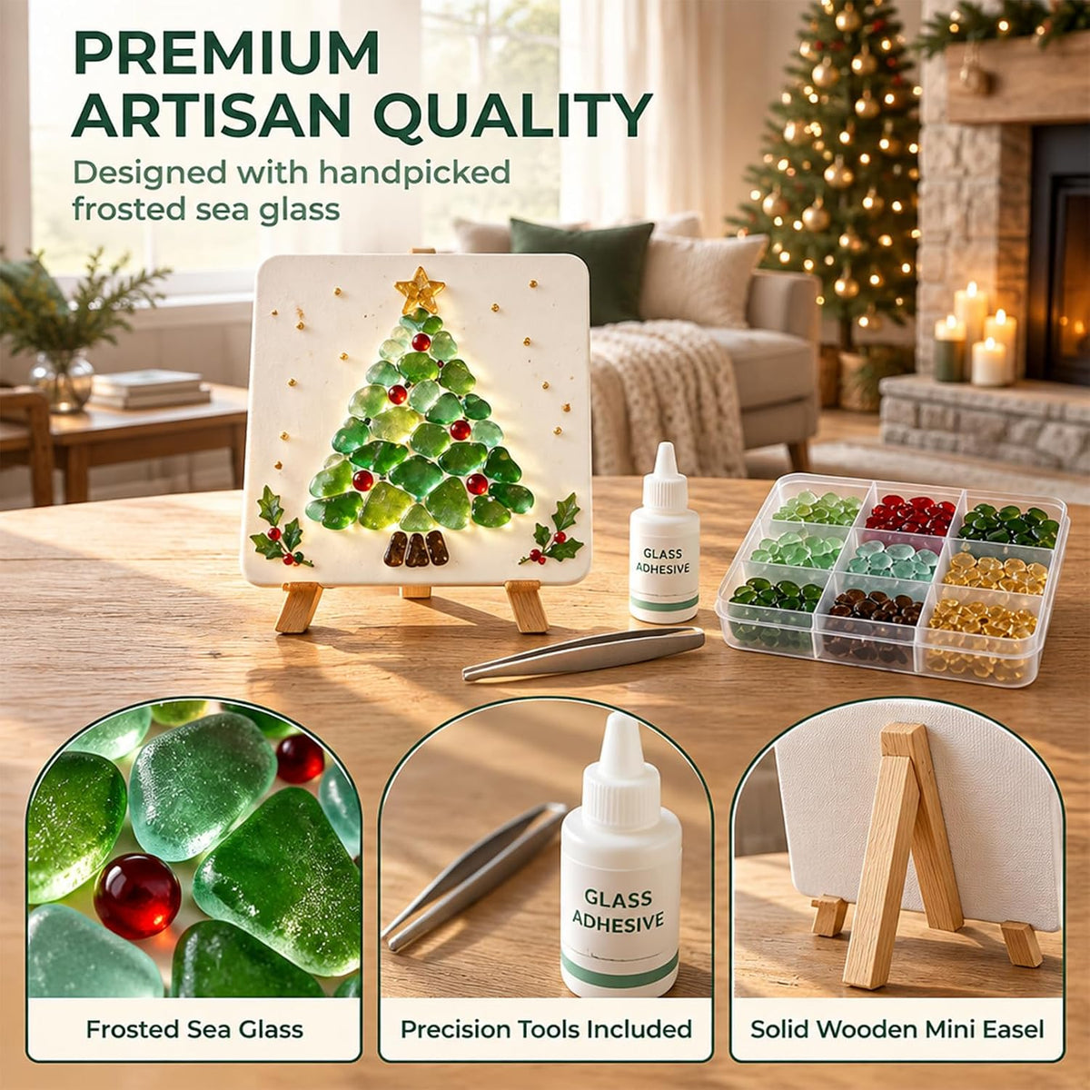 🎄Christmas Sea Glass Art Kit