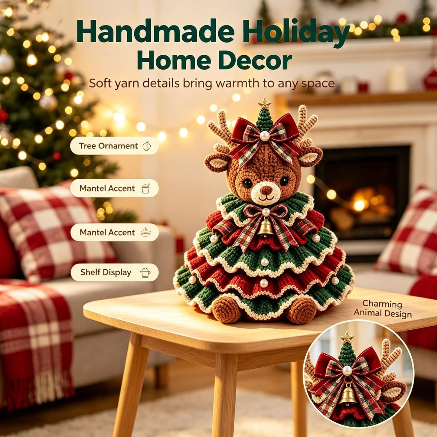 🎄Crochet Animal Christmas Tree DIY Kit – Stitch a Little Christmas Magic