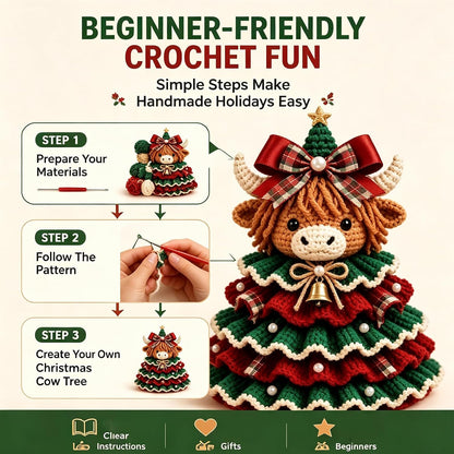 🎄Crochet Animal Christmas Tree DIY Kit – Stitch a Little Christmas Magic