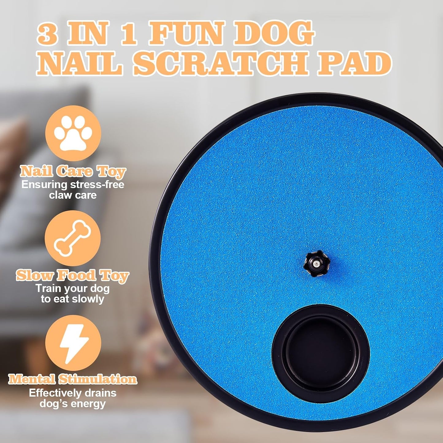 🦮3‑in‑1 Interactive Dog Nail Grinding & Treat Feeding Turntable
