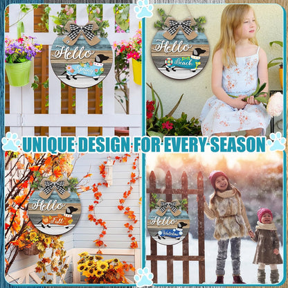 🐕Dachshund Interchangeable Seasonal Welcome Sign