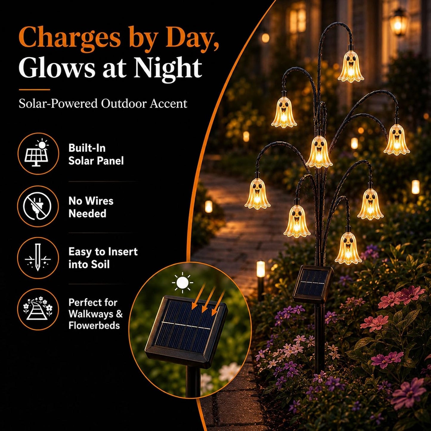 🎃Halloween Solar Tree Stump Light