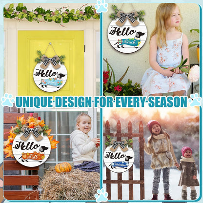 🐕Dachshund Interchangeable Seasonal Welcome Sign
