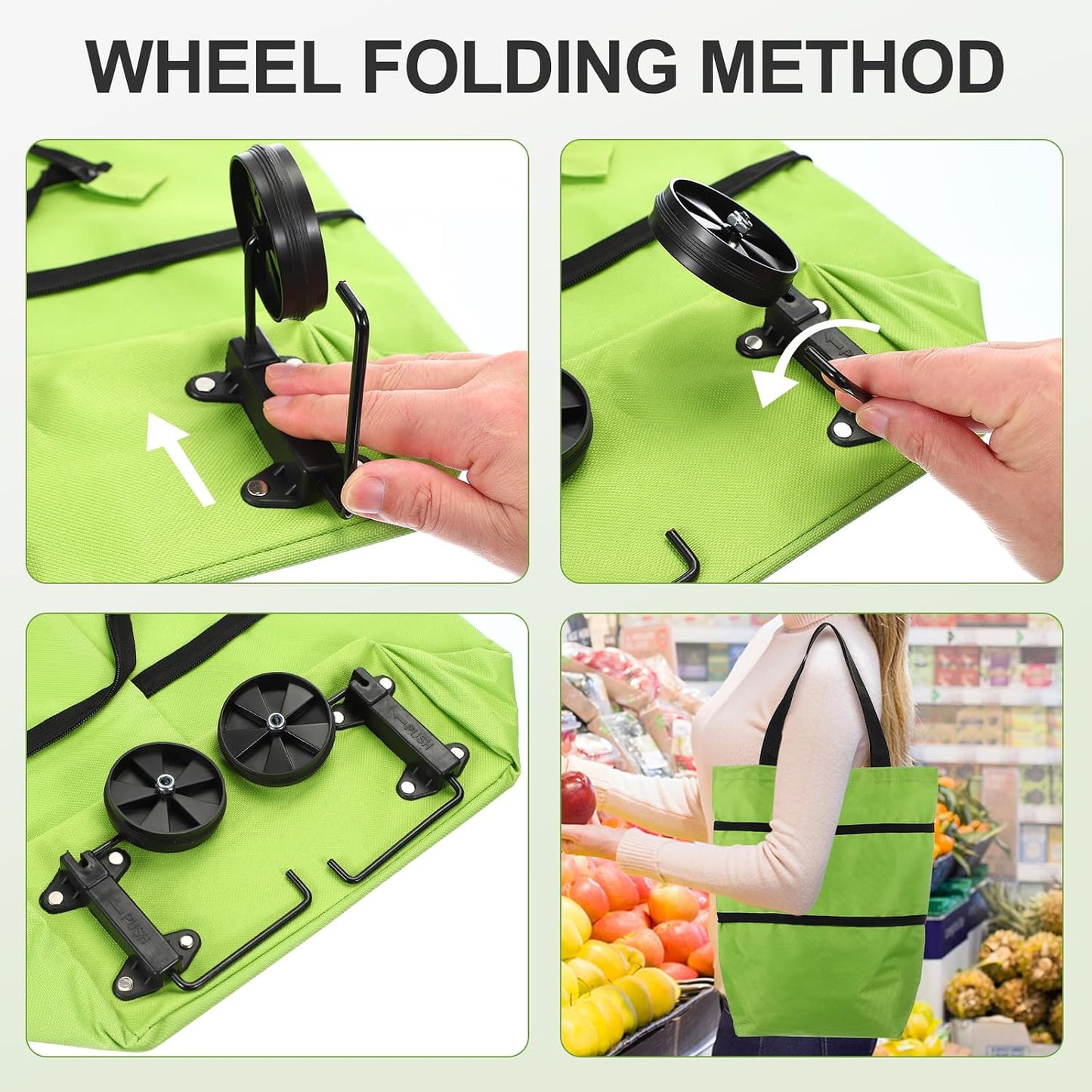 2-in-1 Foldable Shopping Cart