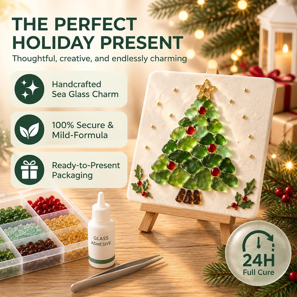 🎄Christmas Sea Glass Art Kit