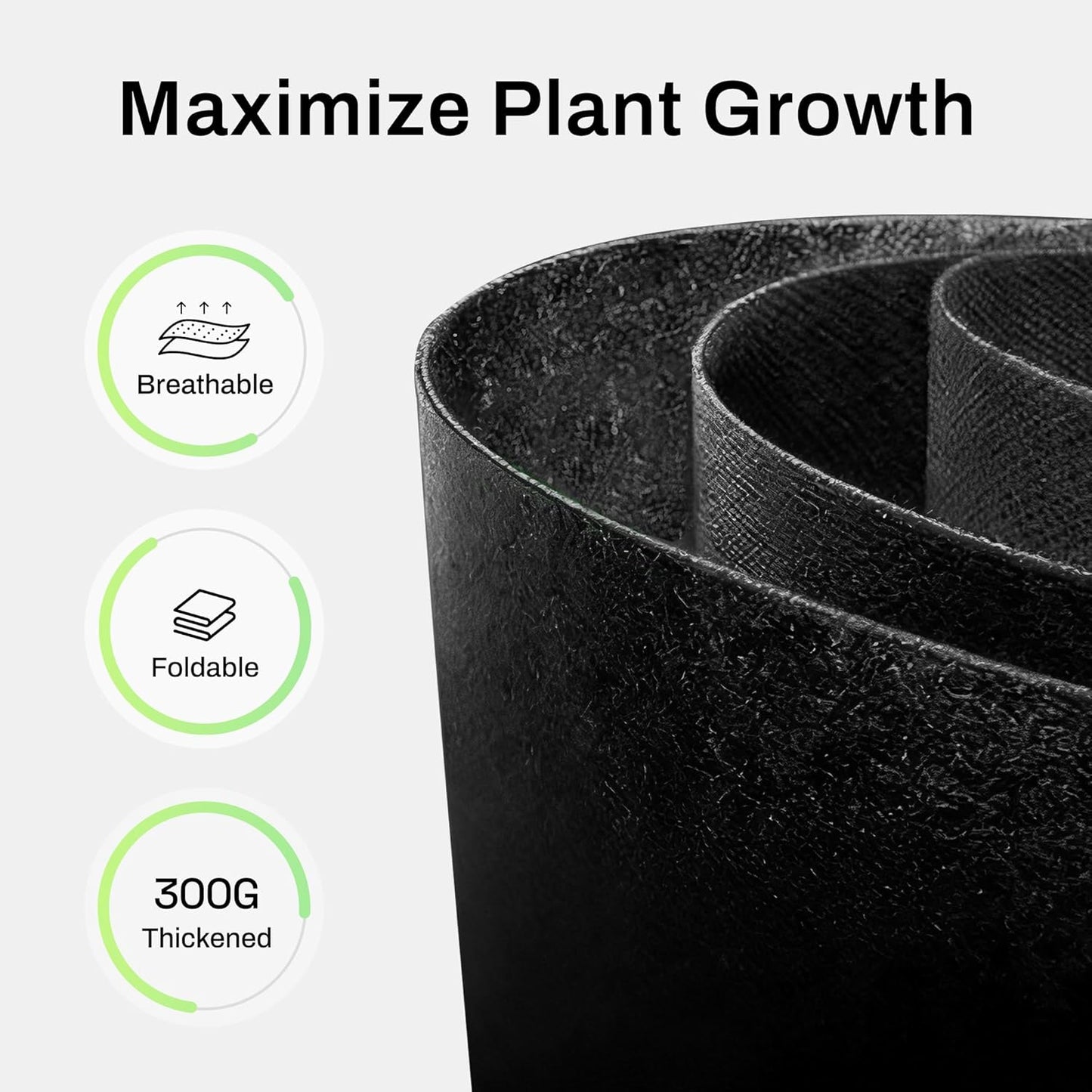 🌱5-Pack 5 Gallon Grow Bags -Heavy Duty Aeration FabricPots with Handles forVegetables, Flowers & Fruits🪴