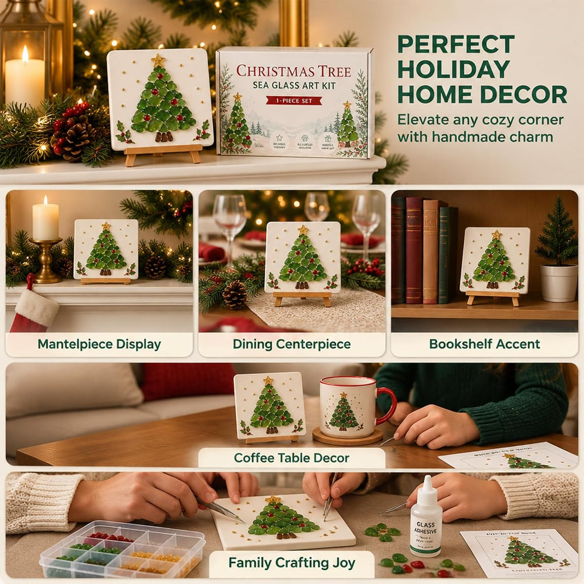🎄Christmas Sea Glass Art Kit