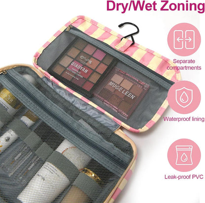 🎀 Hanging Travel Toiletry Bag | Multi-Compartment Waterproof Makeup Organizer