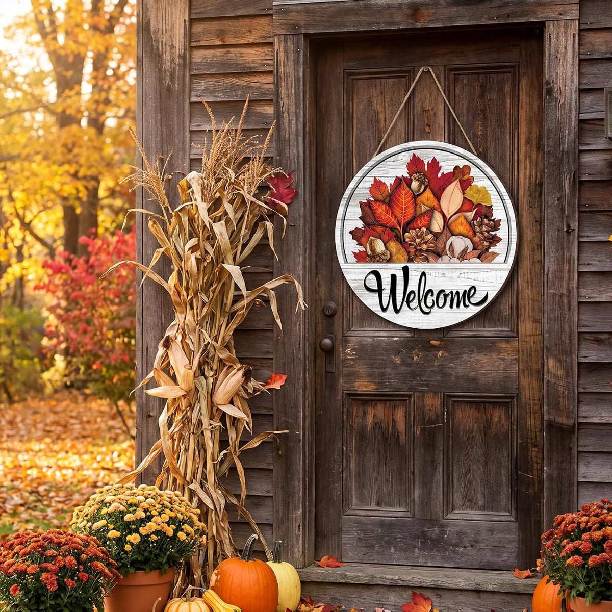 🧲 Interchangeable Magnetic Seasonal Welcome Door Sign|16-Piece Interchangeable Welcome Sign Set