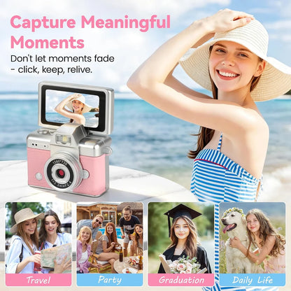 📸Retro Vintage Mini Digital Camera Starter Kit (Includes 32GB MicroSD Card)