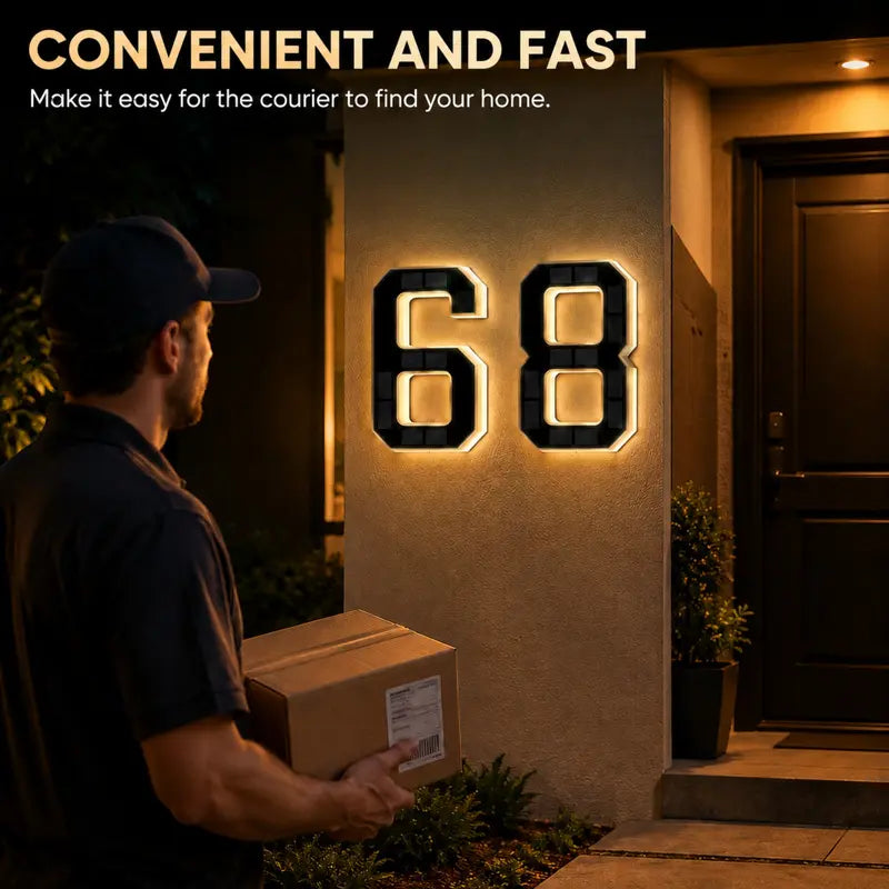 ☀️ Solar LED Illuminated House Numbers