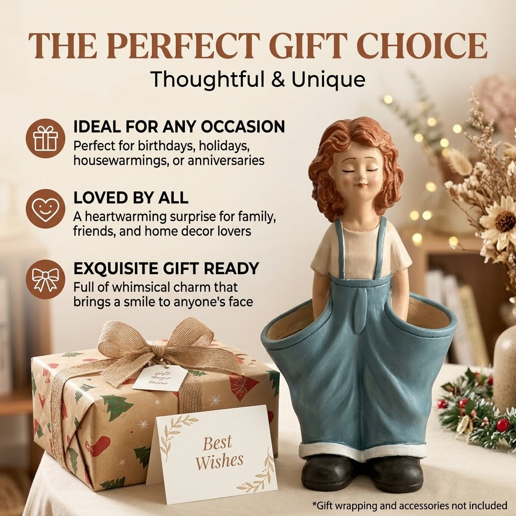 ✨Cute Girl Figurine Planter & Desktop Storage Holder
