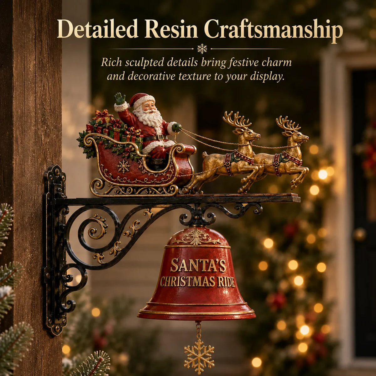 🎅🔔Santa Sleigh Decorative Door Bell