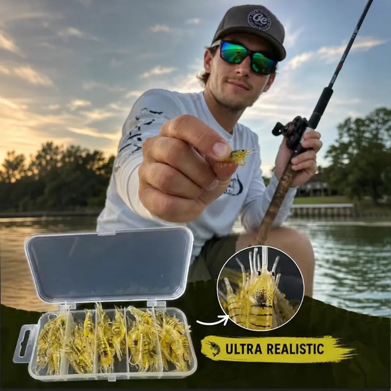 🦐 1.5‑Inch Realistic Shrimp Soft Fishing Lures (30 pcs/60pcs/90pcs)