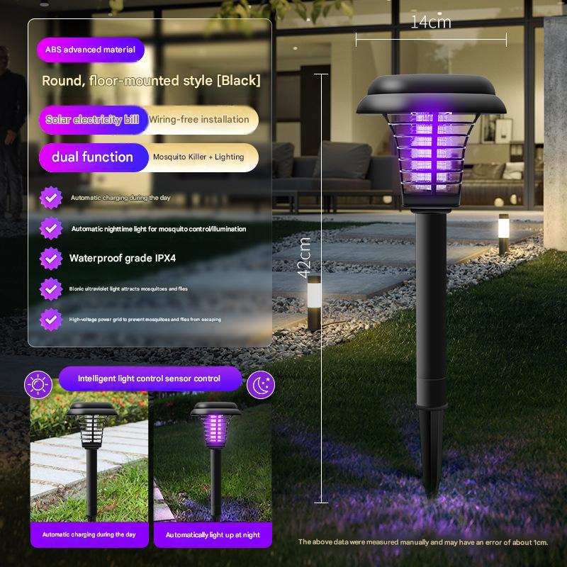 4 Pcs  Outdoor Solar Mosquito Killer Lamp for Lawns