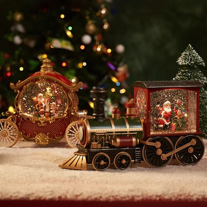 🎄Christmas train ornament with snowflake lights❄️